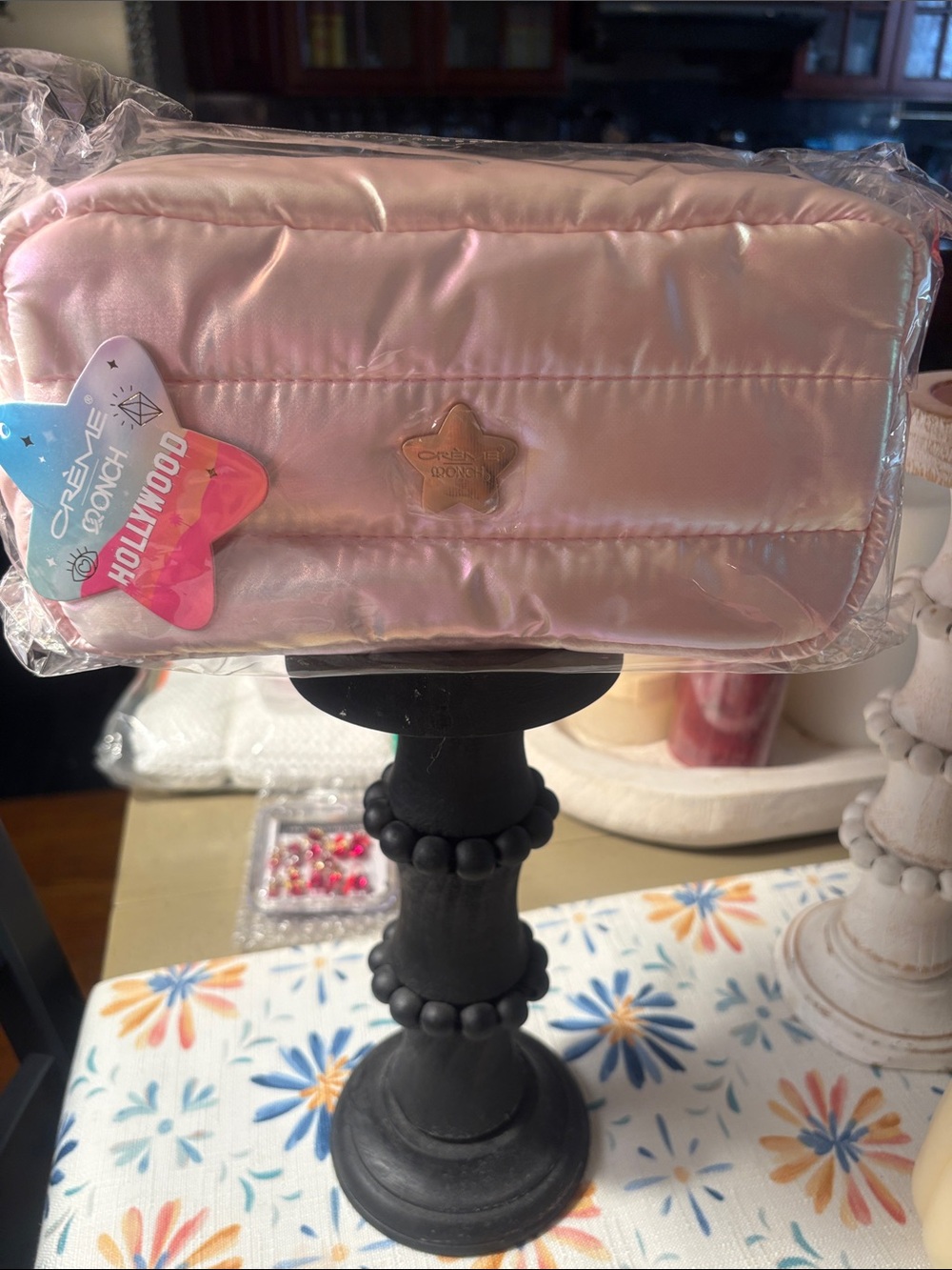 Hollywood Pink Quilted Crossbody Bag